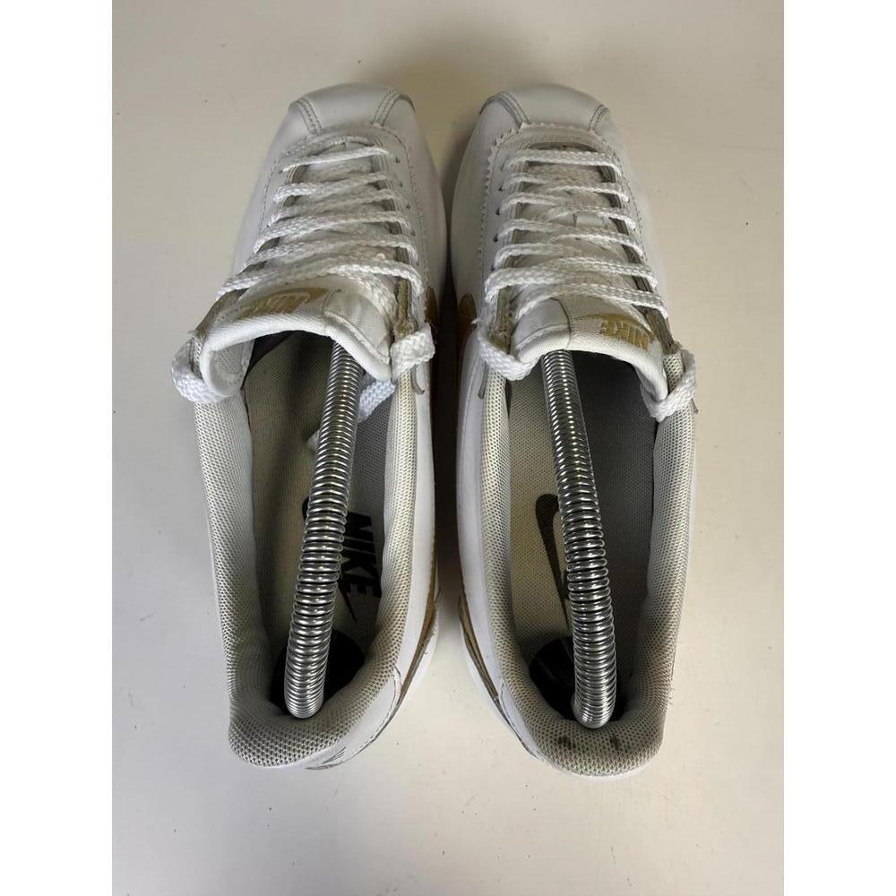 Men's Nike Cortez Prm Leather 2025 Metallic Gold Swoosh White Women's Size 8.5 - Picture 6 of 9